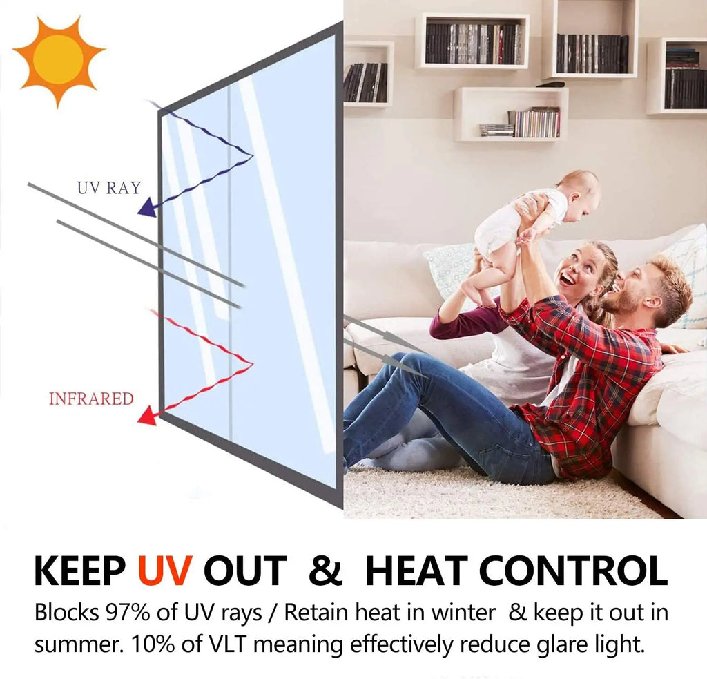 3D Rainbow Window Film Privacy Decorative Stickers Heat Control for Glass Self-Adhesive Film Removable Glass Vinyl Anti UV Home