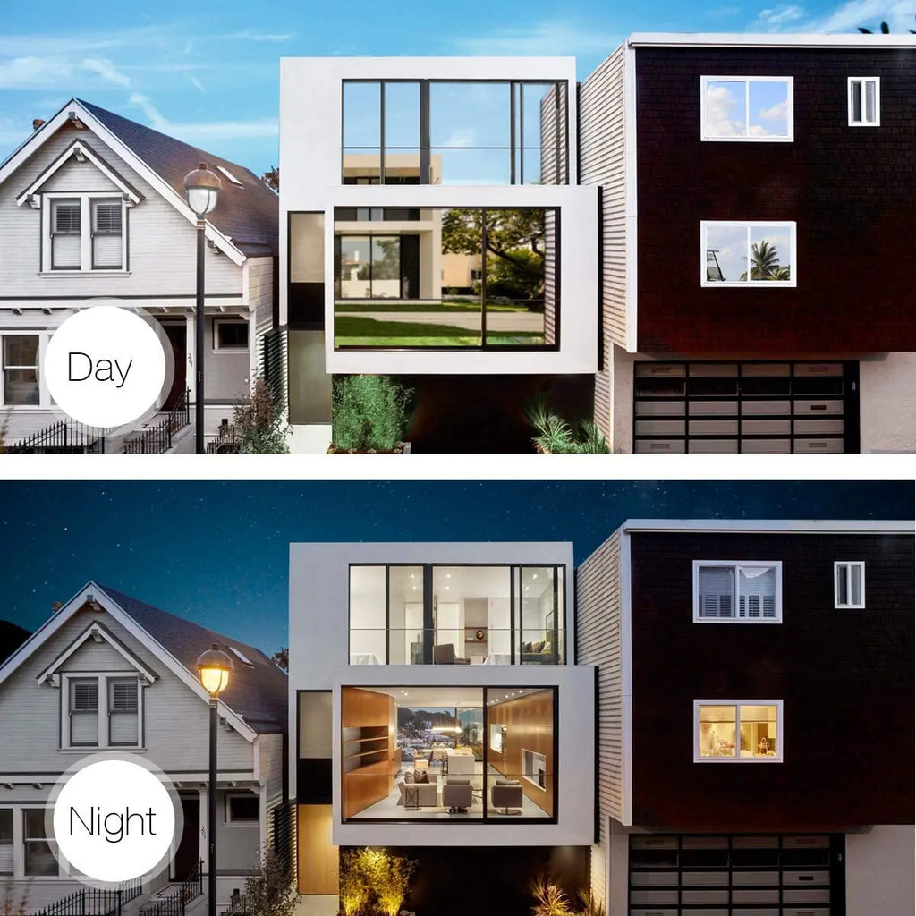 One Way Window Privacy Film for Home Mirror Vinyl Roll Heat Control Anti UV Static Cling Stained Glass Sliding Door Coverings