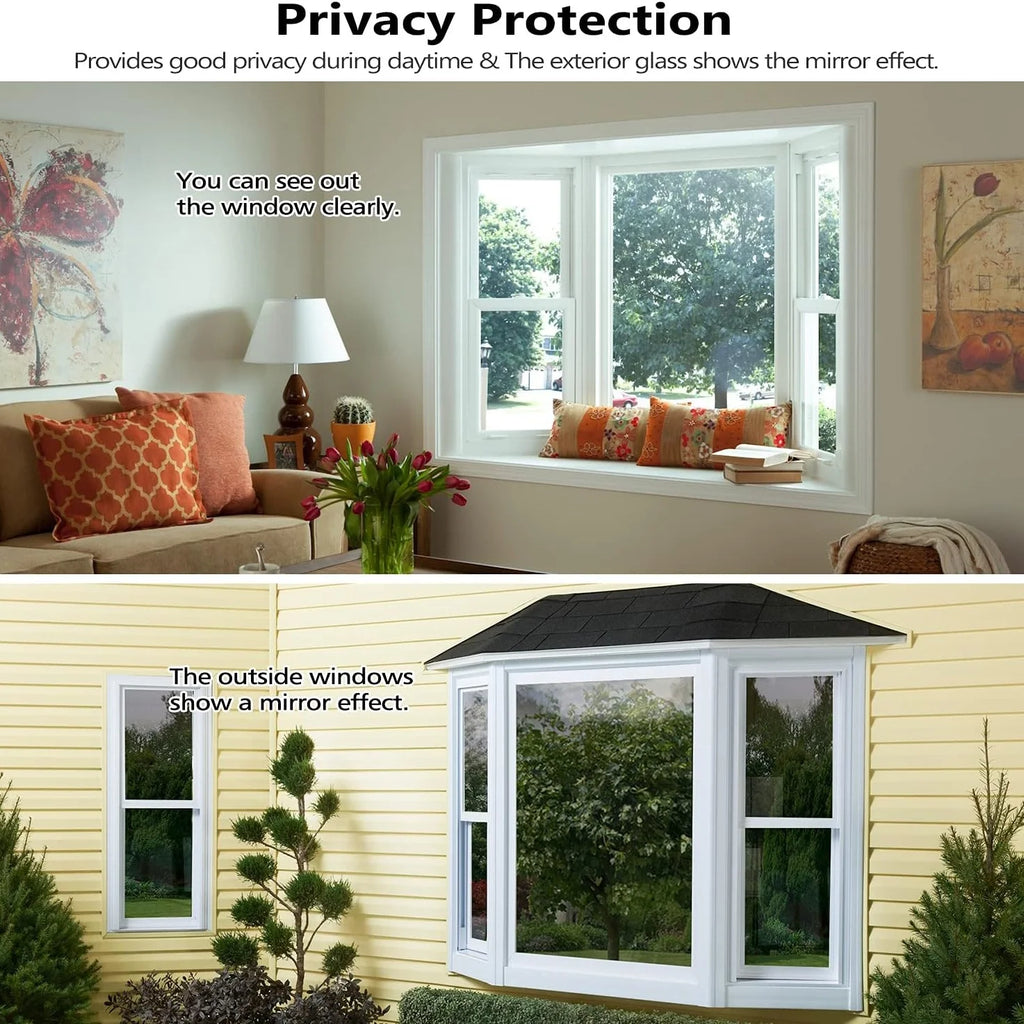 Heat Control UV Blocking Window Film Self Adhesive Privacy Anti Glare for Home Office Car Glass Door Reusable