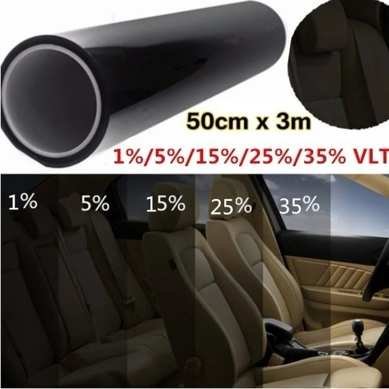 5/15/25/35% VLT Solar Decorative Glass Film for Car Stained Mirror Stickers Sunscreen Thermal Insulation Window Tint Reflective