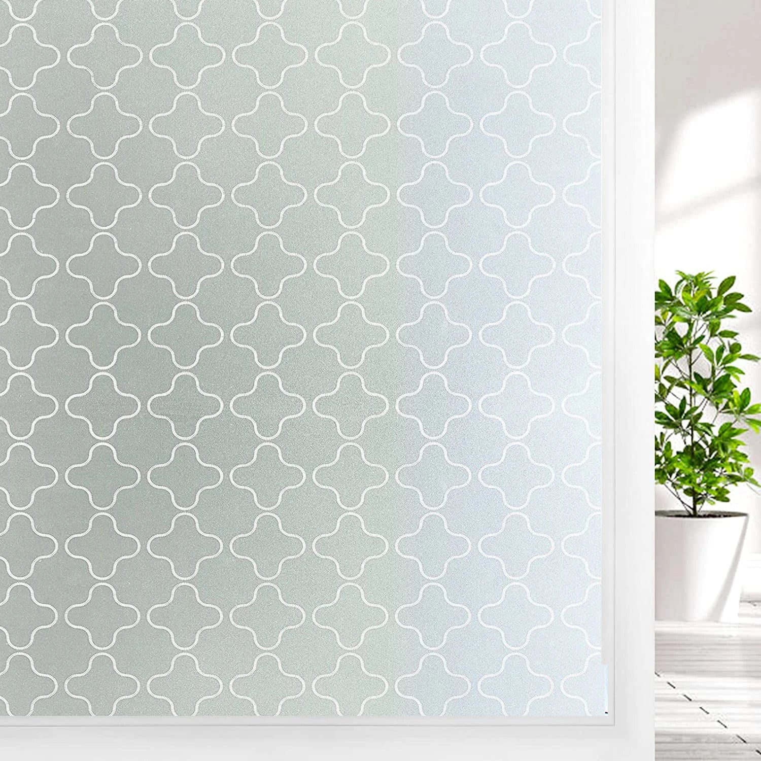 Frosted Window Privacy Film Heat Insulation Static Cling Non Adhesive Film for Home Stained Glass Vinyl Window Stickers