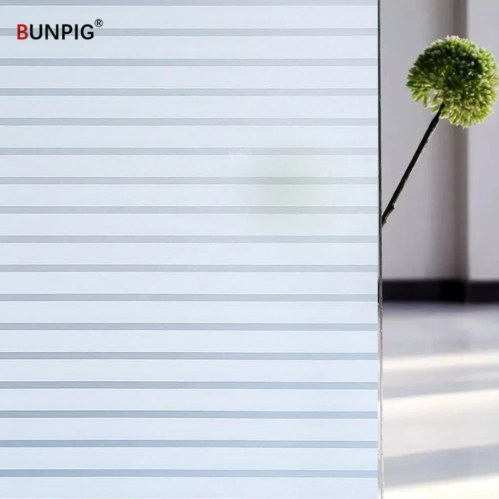 Privacy Window Film Sun Protection UV Blocking Self-adhesive Film for Home Frosted Opaque Stained Glass Sticker Heat Control