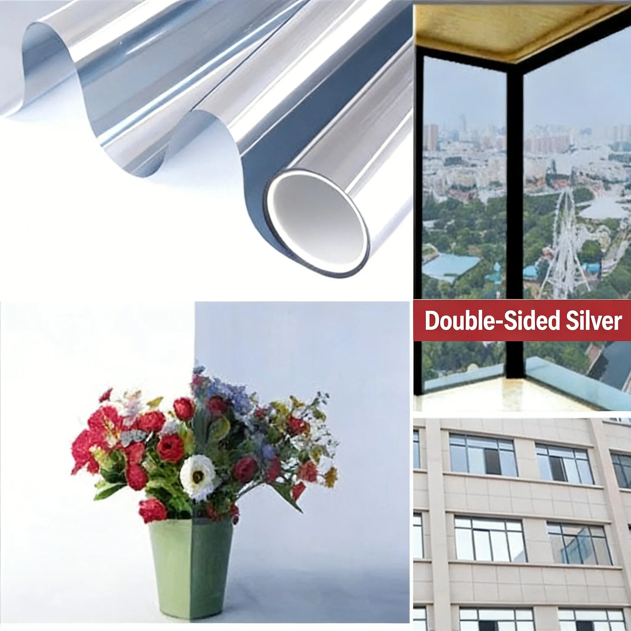 100% Blackout Window Film Total Darkness Privacy Black Window Tint Heat Insulation for Bedroom Nursery Home Theater