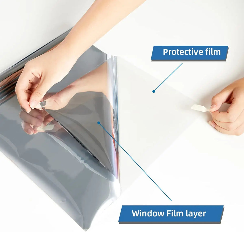 Heat Control Window Film Sun Blocking Window Tint Blackout UV Protection One-Way Privacy Mirror Reflective Film Explosion-Proof