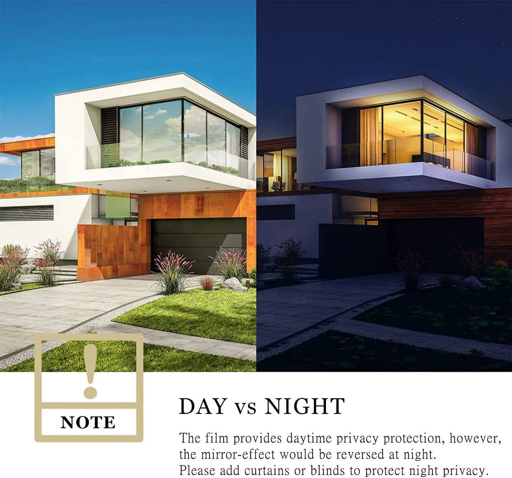 2M One Way Mirror Window Film Reflective Self-adhesive Glass Film Vinyl Anti UV Heat Control Sun Blocker Tinted Window Stickers