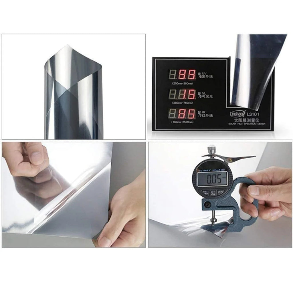 One Way Window Film Window Tint Daytime Pirivacy Mirror Glass Screen Stickers Self-Adhesive Sun Blocking Heat Control Anti Uv