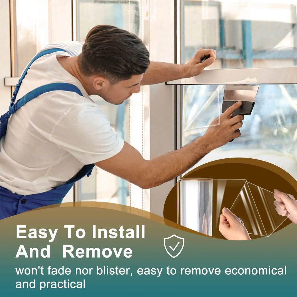 2/3/5m Clear Security and Safety Window Film Shatterproof for Glass Windows Anti Shatter Tempered Home