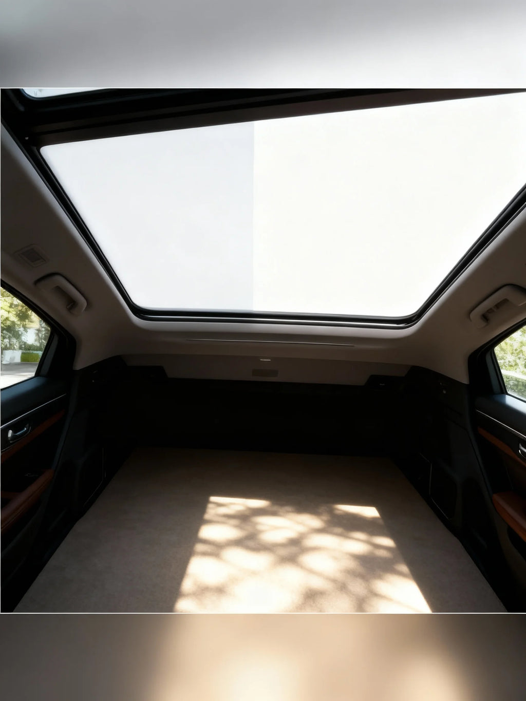 Pure White 100% Privacy Car Sunroof Film Self-Adhesive Sunroof Window Tint UV Block Heat Control Shatterproof