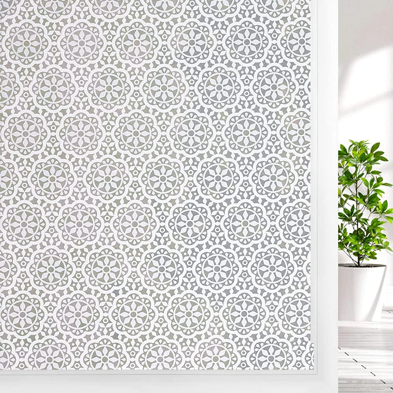 Frosted Window Privacy Film Heat Insulation Static Cling Non Adhesive Film for Home Stained Glass Vinyl Window Stickers