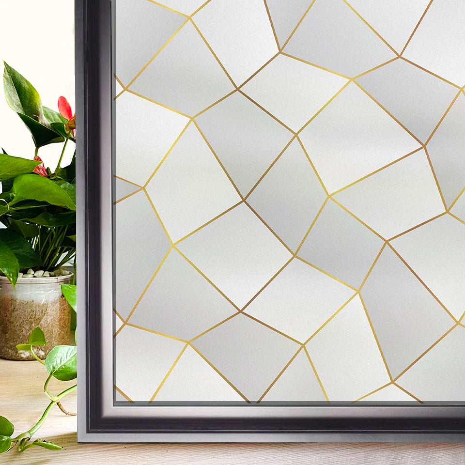 Window Privacy Film Rainbow Static Clings Heat Control Window Insulation Sun UV Protection Glass Vinyl Film for Home