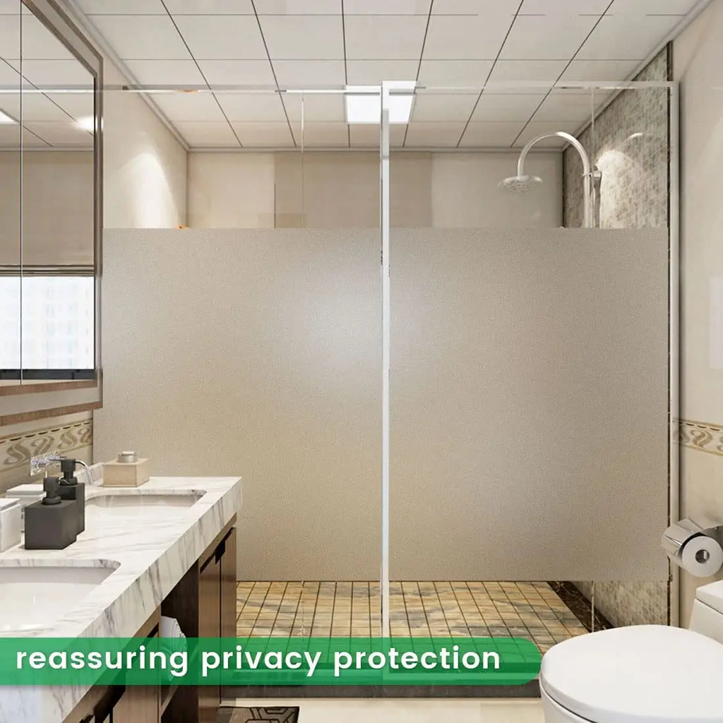 Matte White Window Film Privacy Frosted Heat Control Glass Covering for Home Opaque Self Adhesive Door Sticker for Bathroom