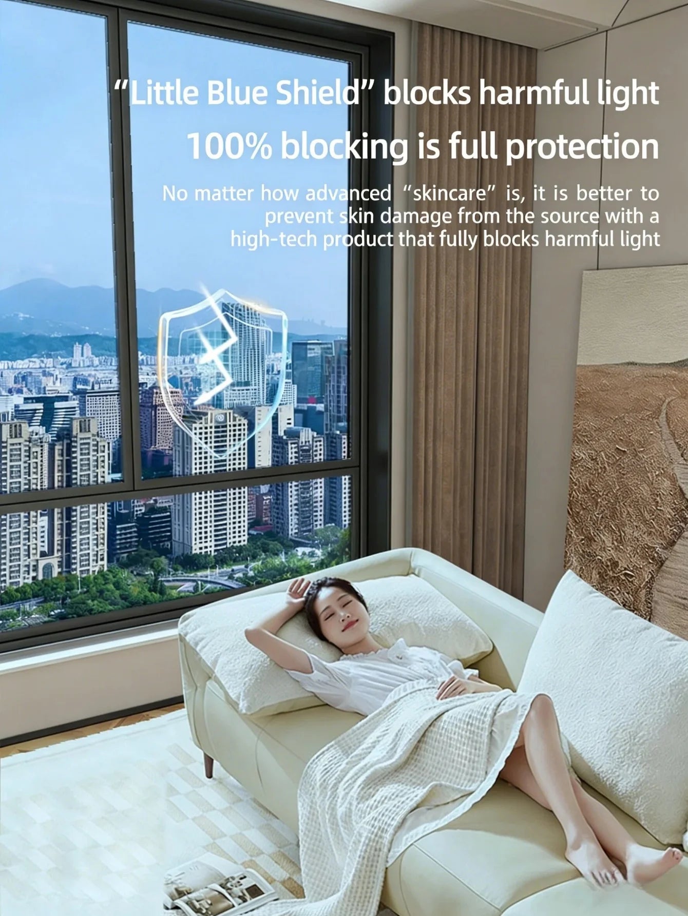 Window Sun Heat Blocking Film UV Protection Anti Glare Thermal Insulation for Home Balcony Glass Door Sunlight Control
