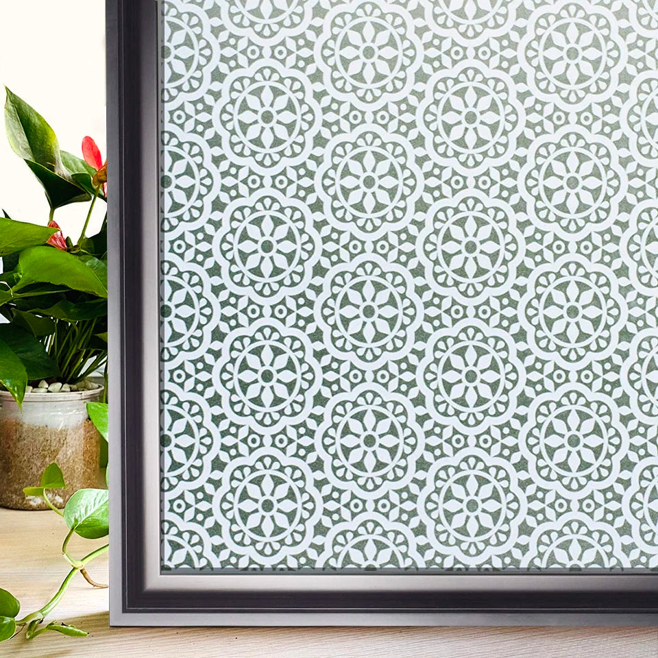 Window Privacy Film Rainbow Static Clings Heat Control Window Insulation Sun UV Protection Glass Vinyl Film for Home