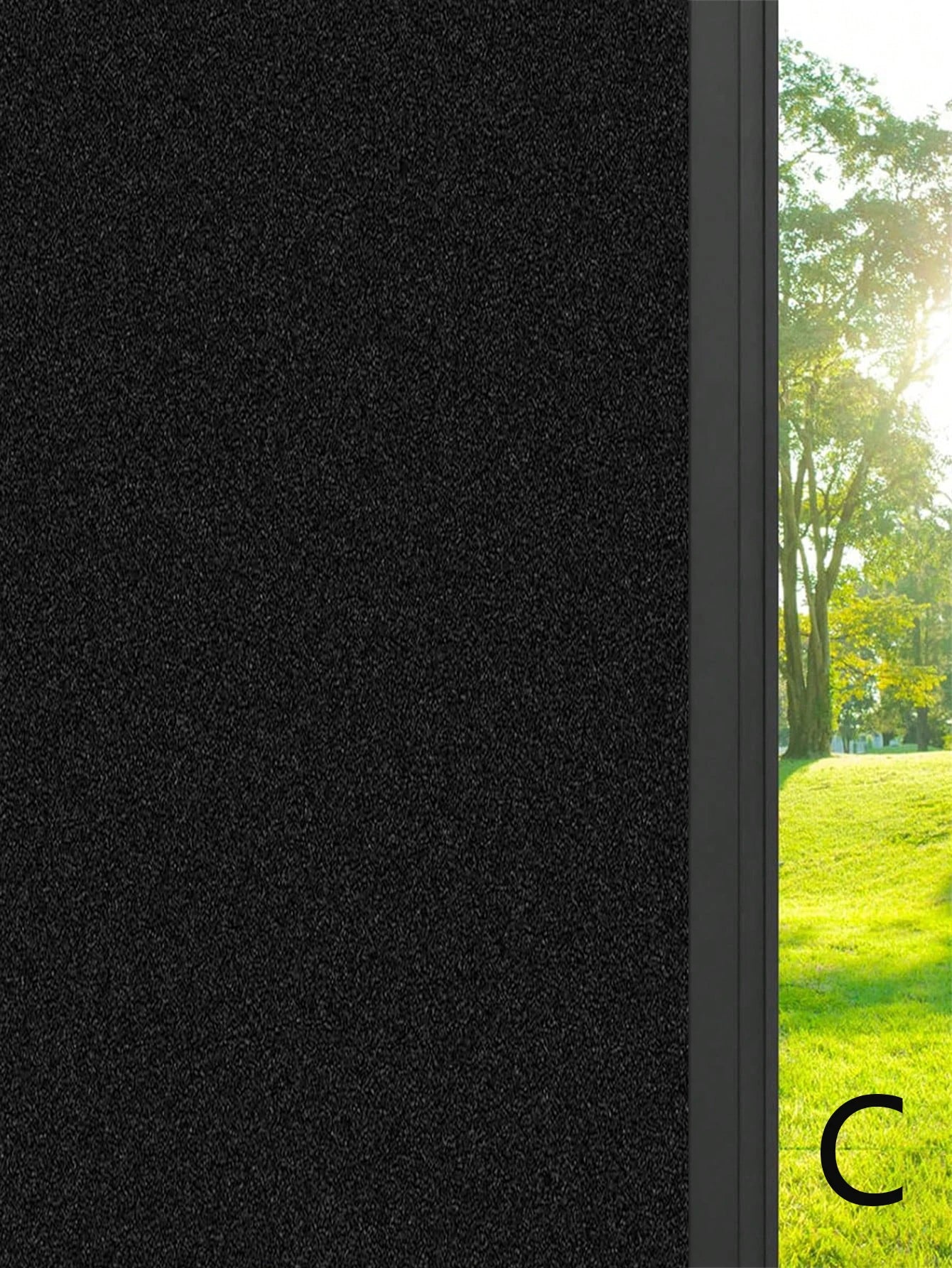 Blackout Window Film, Sun Blocking Window Privacy Cover for Glass, Removable Opaque Room Darkening Dark Black Out Window Sticke