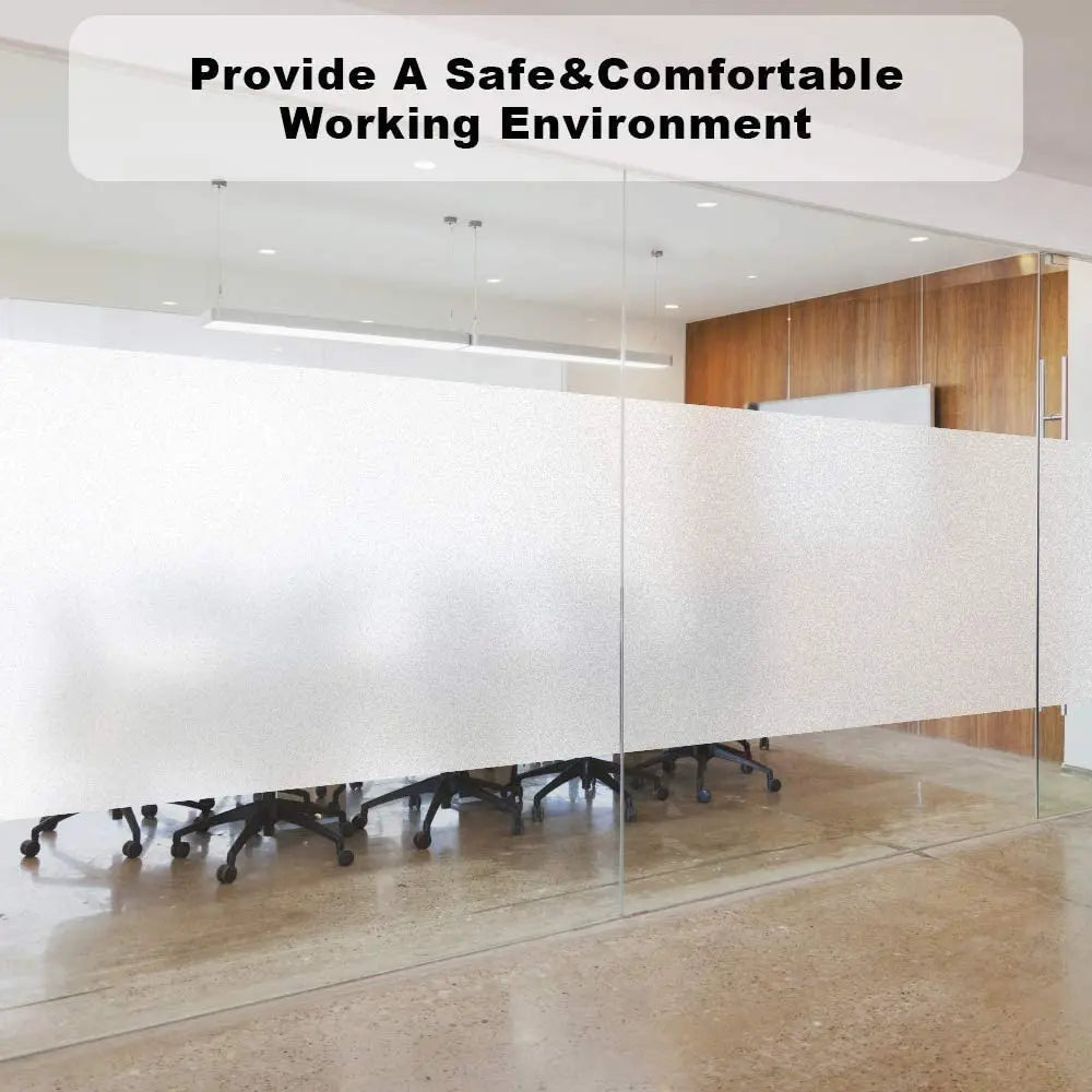 Matte Pure Window Privacy Film Frosted Glass Opaque Sun Blocking Covering Self-Adhesive Vinyl Decals for Bathroom Decoration