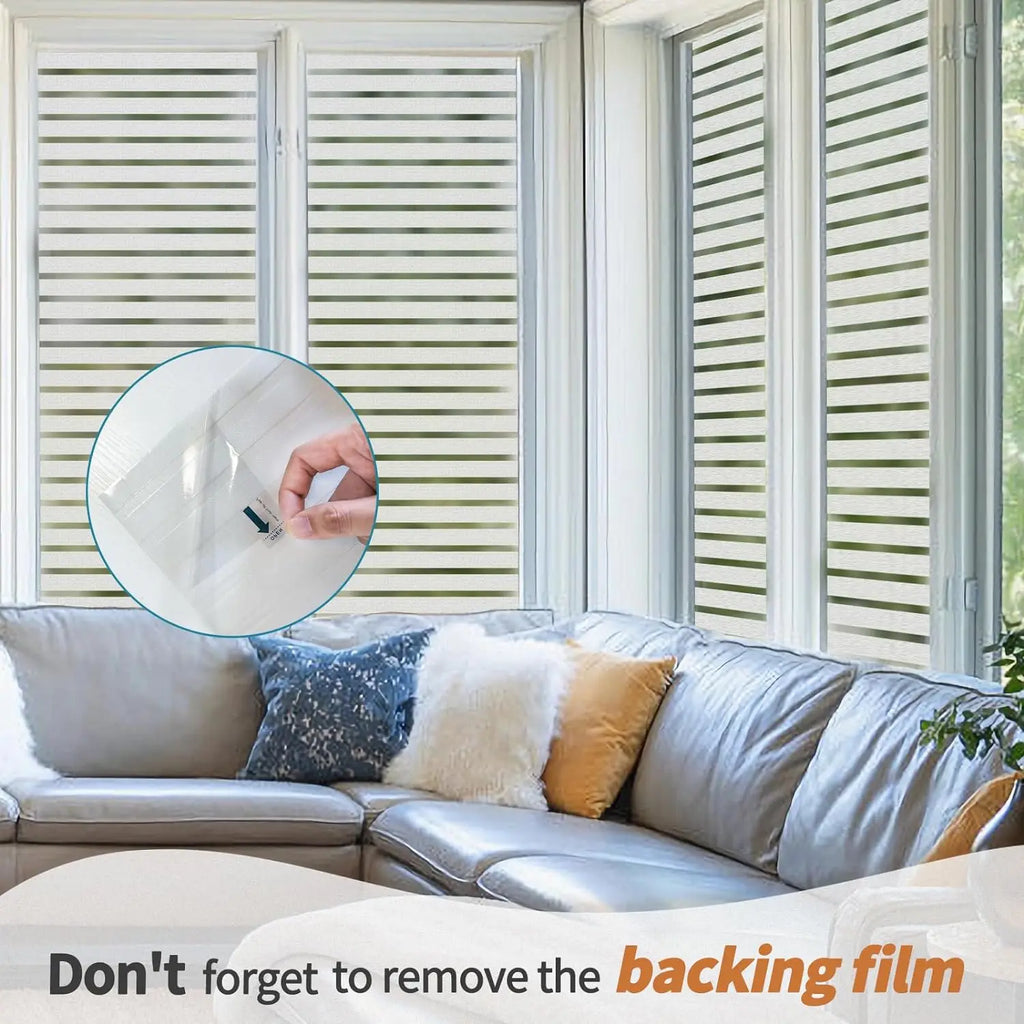 Frosted Window Film Privacy Window Sticker Non Adhesive Window Vinyl Film Removable Static Cling Window Film UV Protection