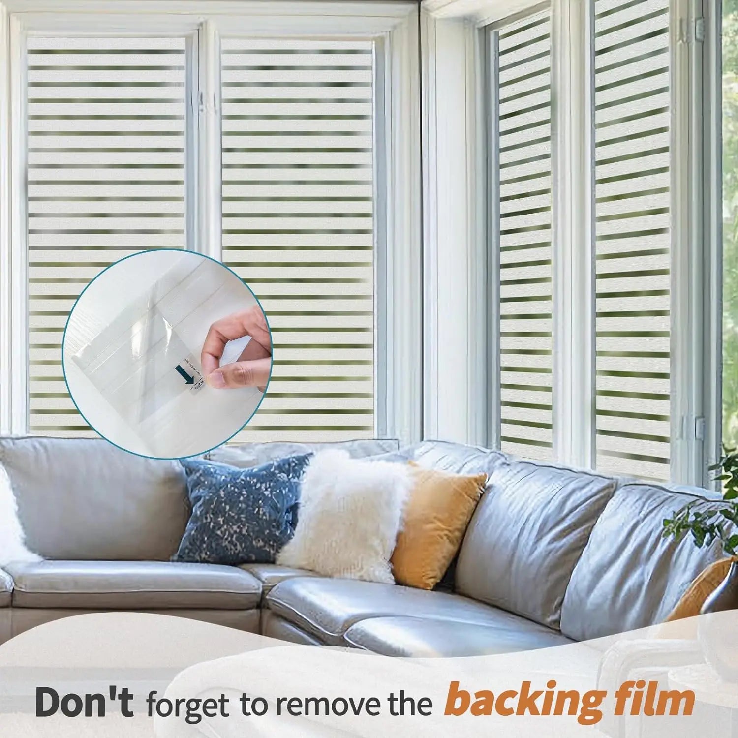 Frosted Window Film Privacy Window Sticker Non Adhesive Window Vinyl Film Removable Static Cling Window Film UV Protection