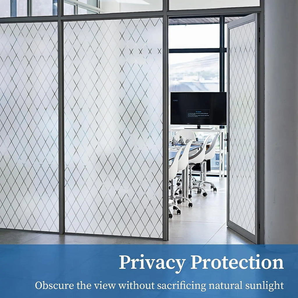 Frosted Window Privacy Film Opaque Static Cling Adhesive VInyl for Home Heat Control UV Protection Window Stickers Decoration