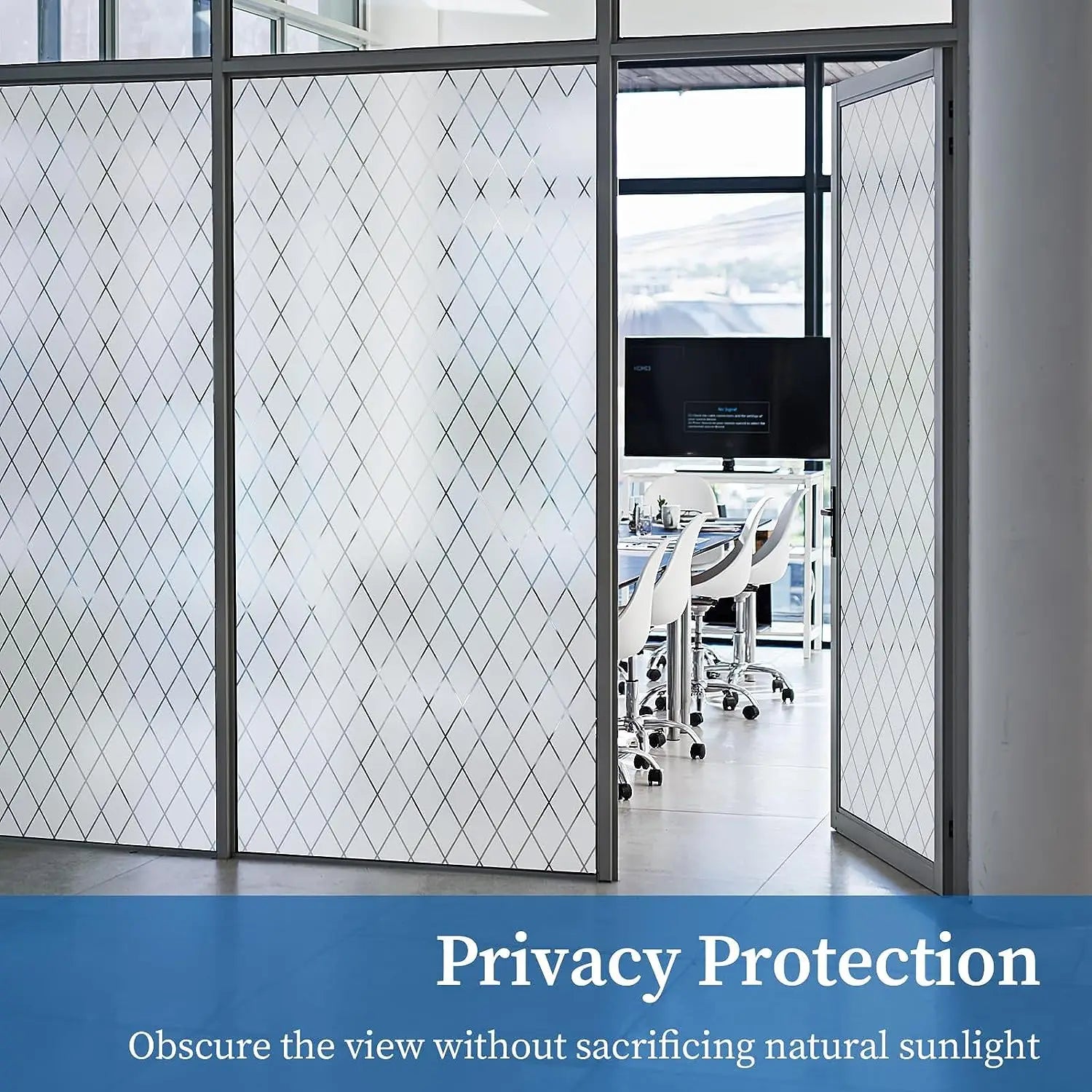 Frosted Window Privacy Film Opaque Static Cling Adhesive VInyl for Home Heat Control UV Protection Window Stickers Decoration