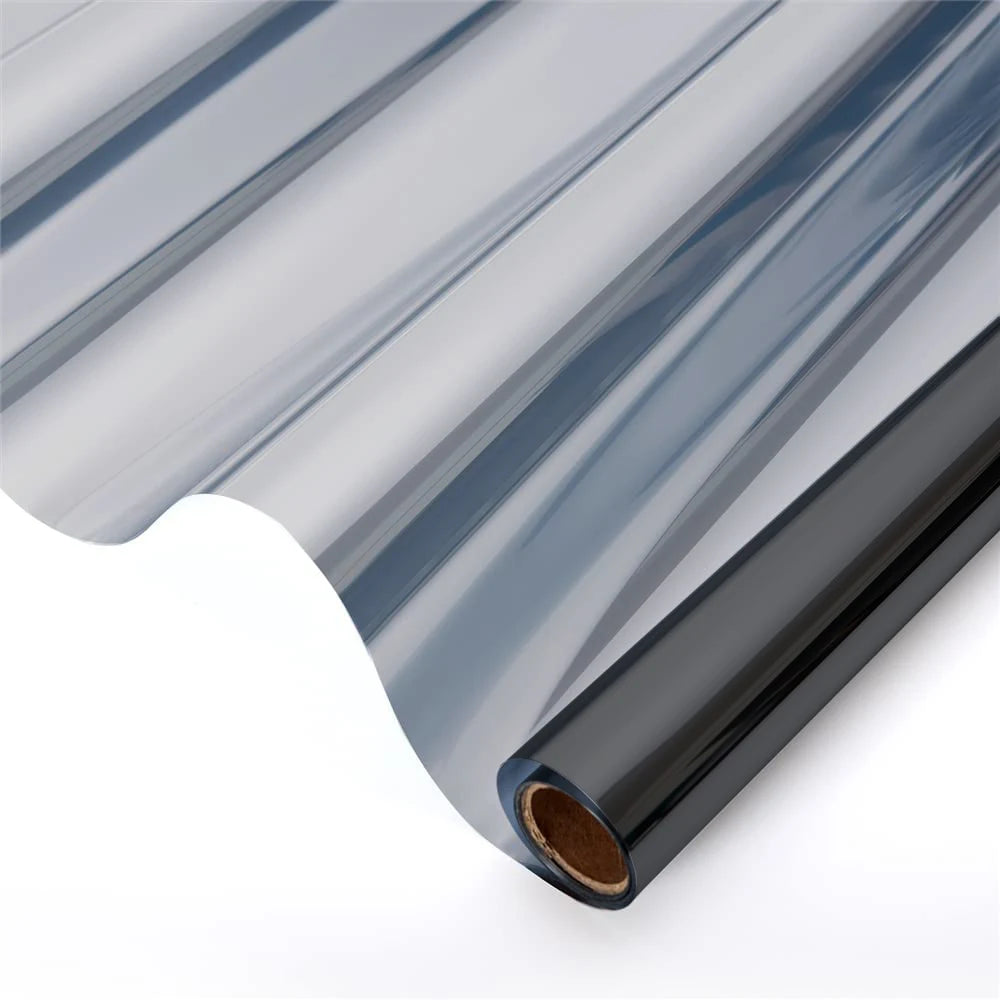 Privacy Window Film One Way Mirror, Self Adhesive Reflective Window Tint, Anti UV Heat Control Glass Film for Home Office