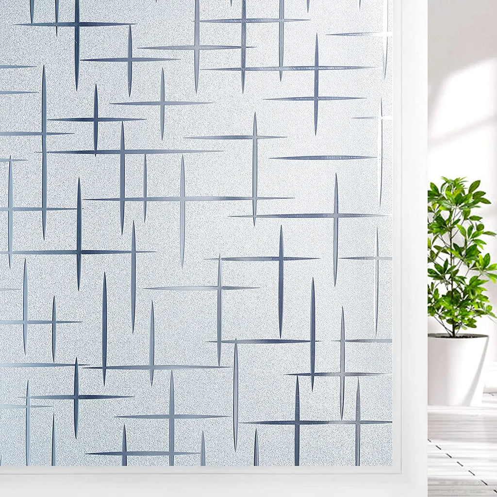 Frosted Window Privacy Film Heat Insulation Static Cling Non Adhesive Film for Home Stained Glass Vinyl Window Stickers