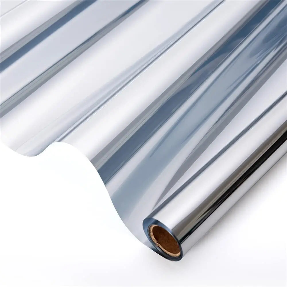 Privacy Window Film One Way Mirror, Self Adhesive Reflective Window Tint, Anti UV Heat Control Glass Film for Home Office