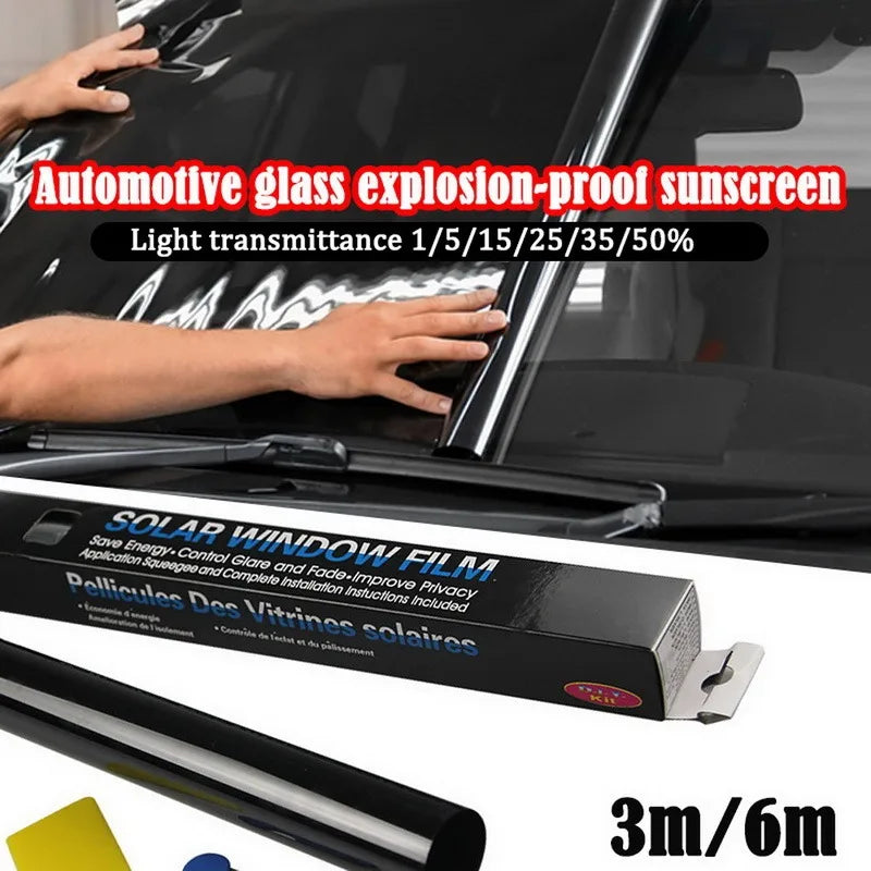 5/15/25/35/50% VLT Reflective Silver Glass Film Heat Blocking Vinyl Roll Stickers for Home Car Self Adhesive Privacy Window Tint