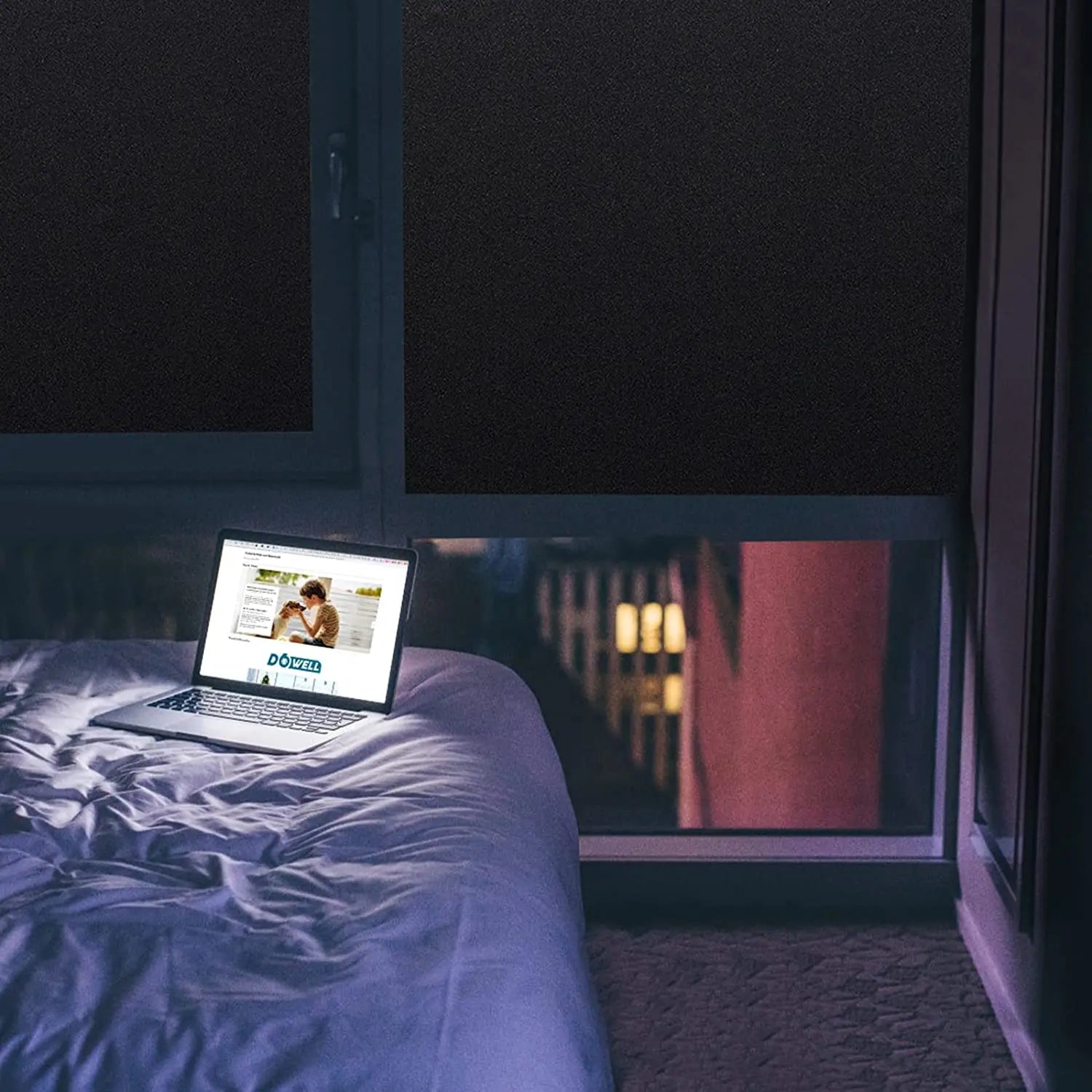 Matte Blackout Window Film Privacy Removable Self Adhesive Static Cling Stickers for Light Blocking and Day Sleeping Frosted