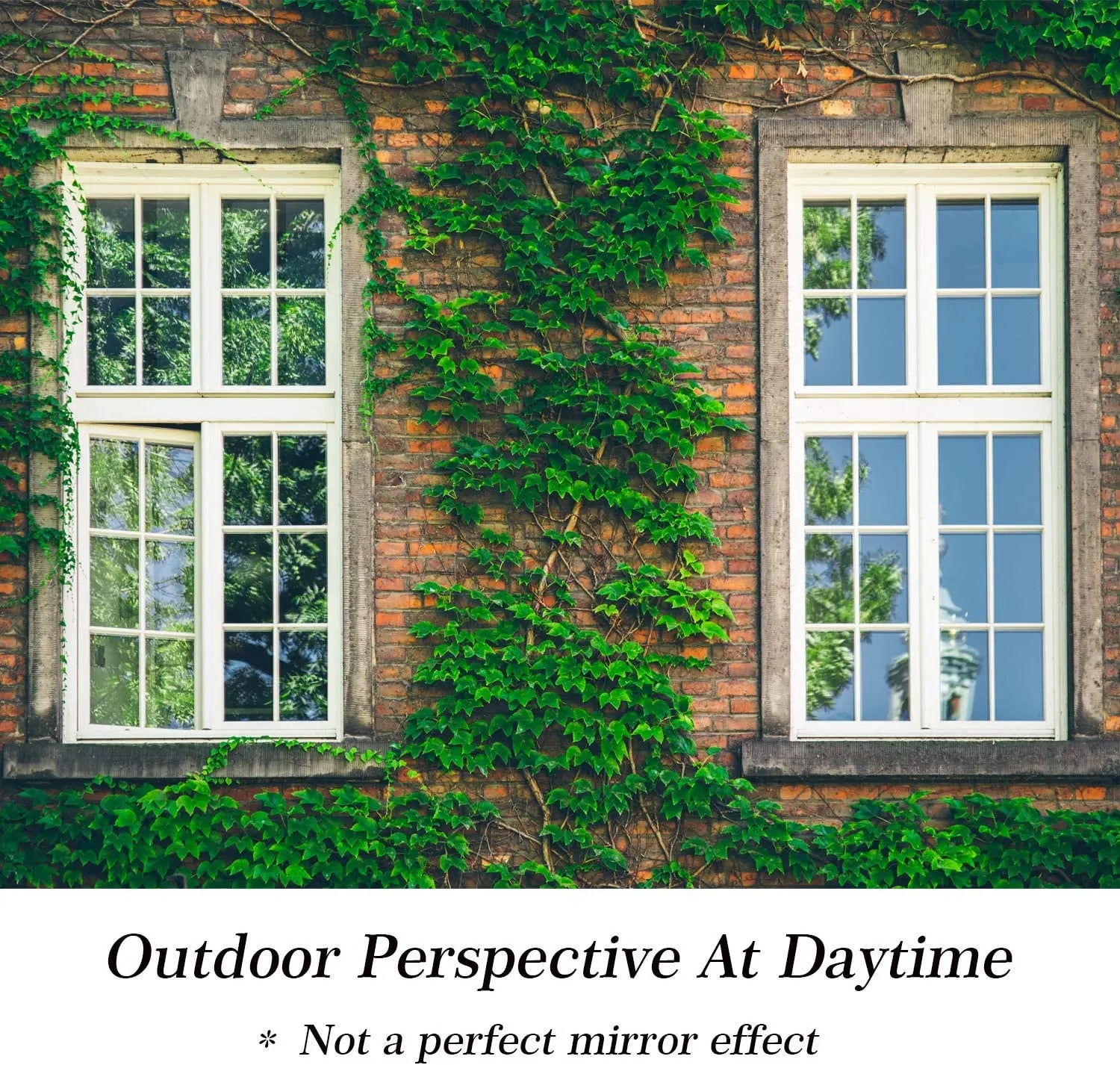 One Way Mirror Window Film Privacy Self-Adhesive Film Anti UV Heat Control Reflective Window Tint for Home Office Vinyl Silver