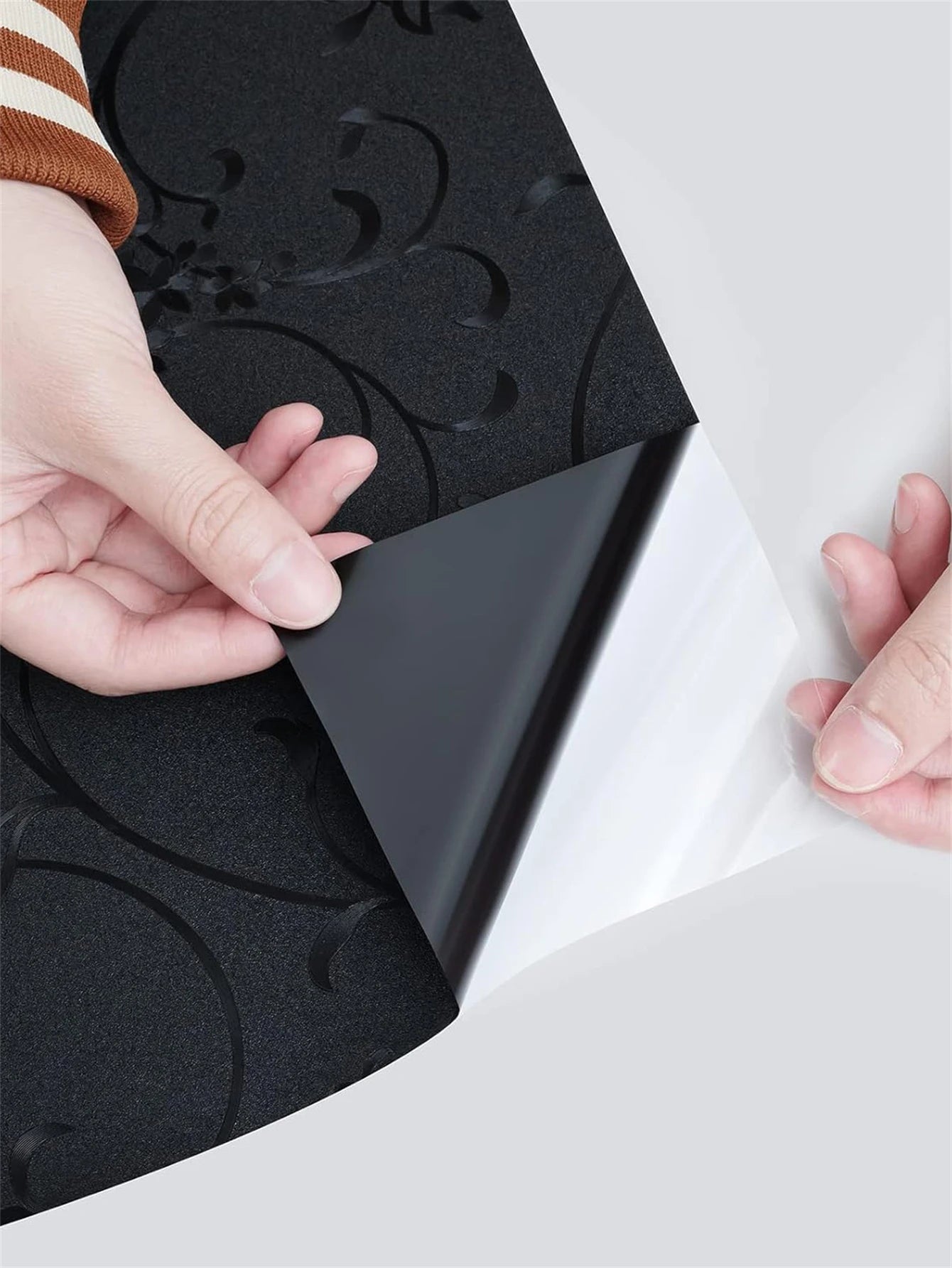 Blackout Window Film, Sun Blocking Window Privacy Cover for Glass, Removable Opaque Room Darkening Dark Black Out Window Sticke