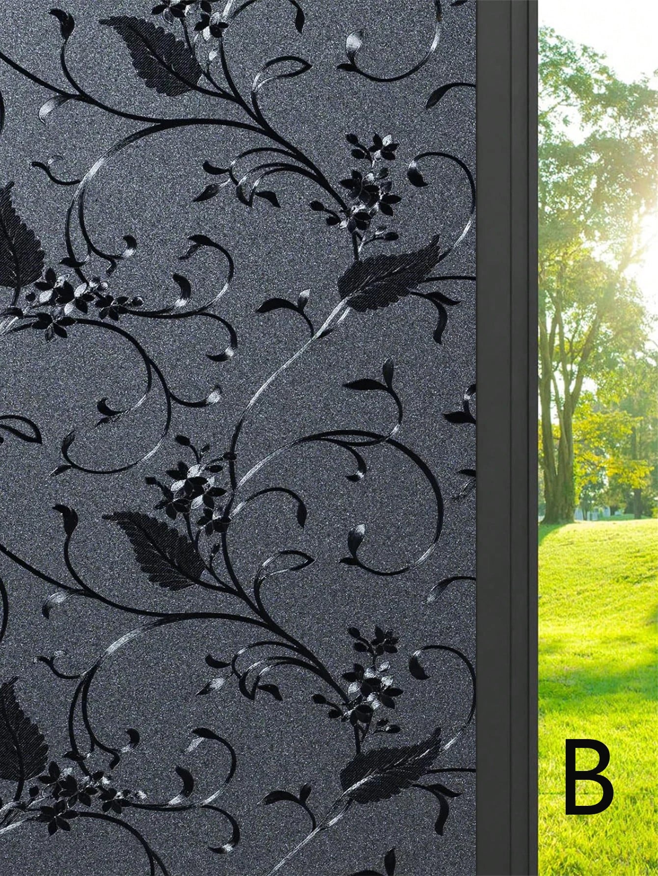 Blackout Window Film, Sun Blocking Window Privacy Cover for Glass, Removable Opaque Room Darkening Dark Black Out Window Sticke