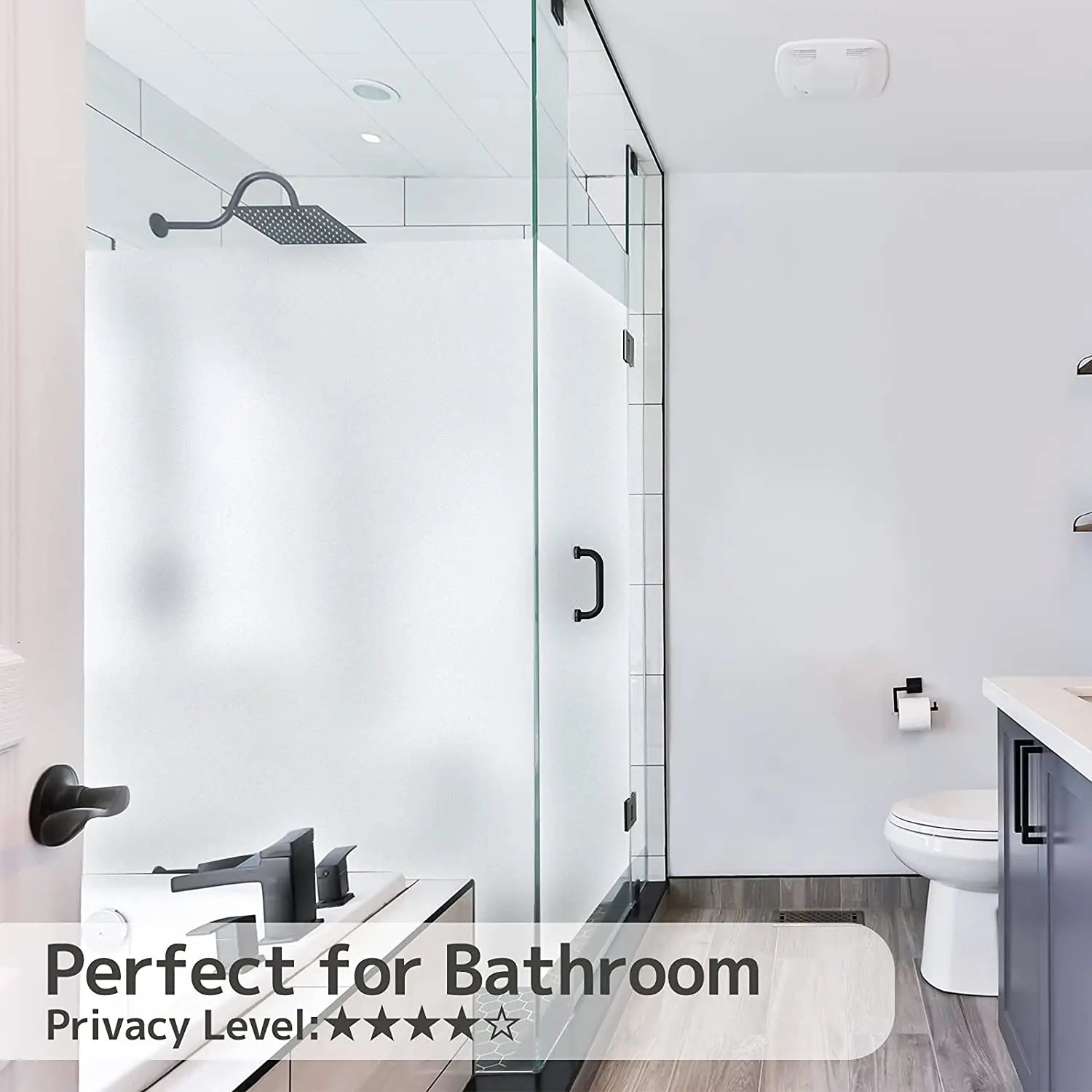 Pure Matte Window Film Privacy UV Blocking Heat Control Frosted Decals Self Adhesive Opaque Decorative Glass Sticker for Home