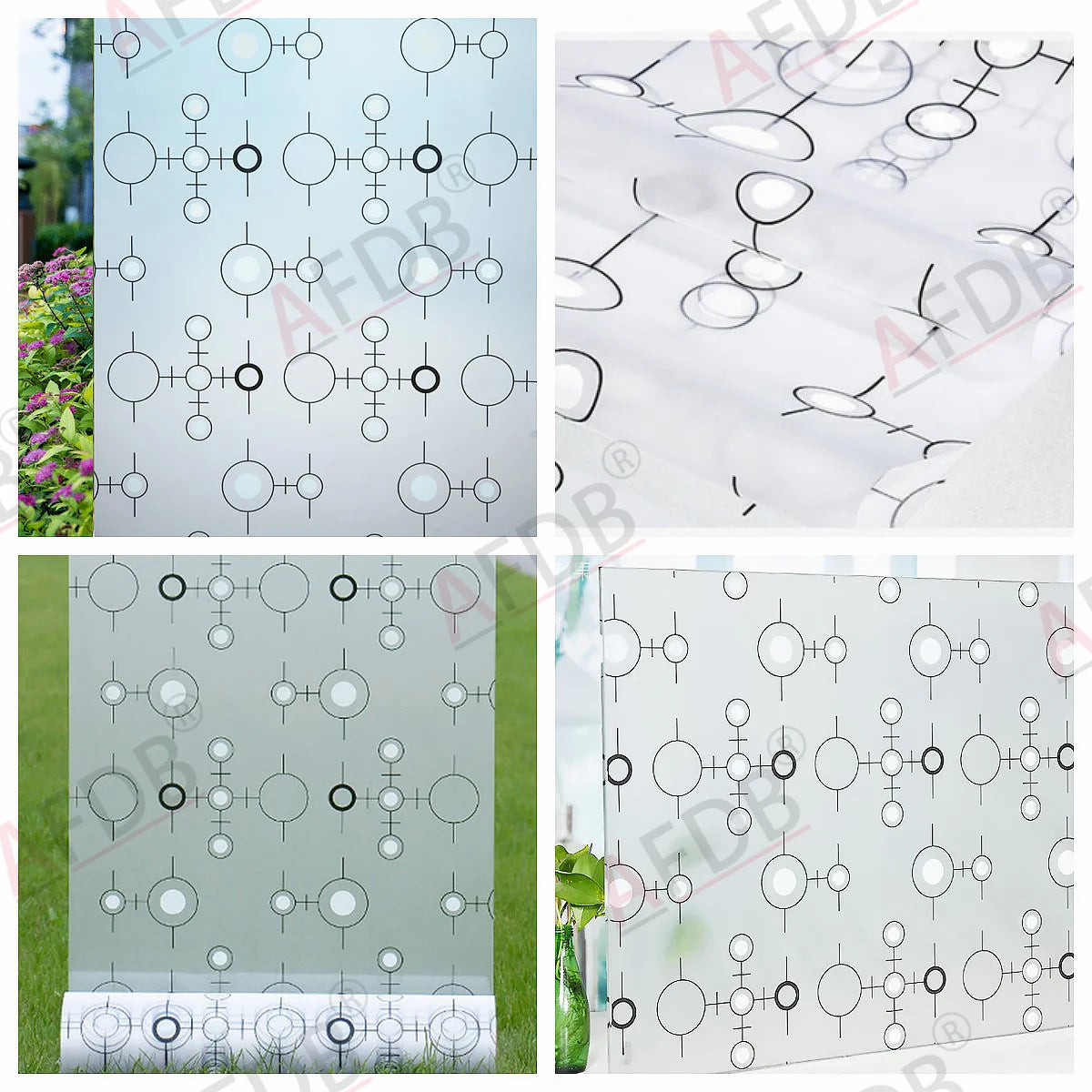Frosted Self Adhesive Glass Window Film Privacy Protection Vinyl for Stained Glass Window Sticker Heat Insulation