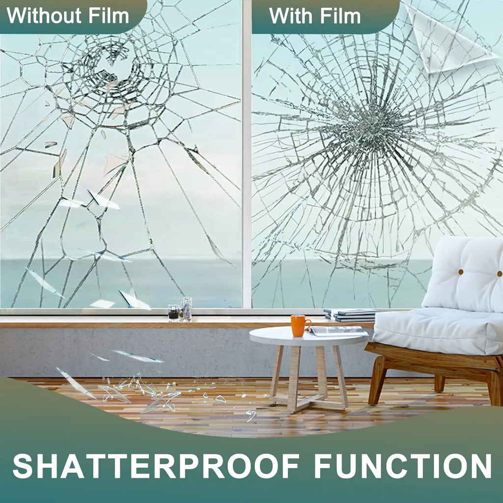 2/3/5m Clear Security and Safety Window Film Shatterproof for Glass Windows Anti Shatter Tempered Home