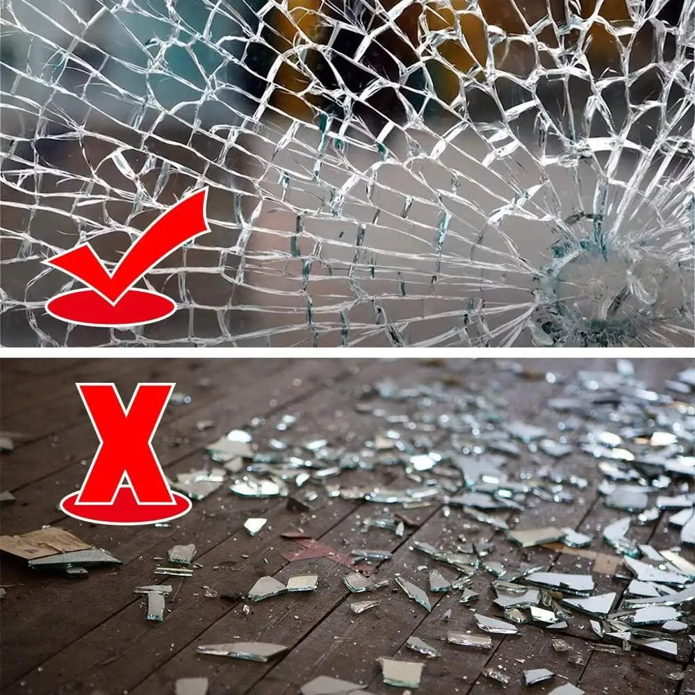 3 Metre Clear Safety & Security Window Film Anti Shatter Glass Protection Sticker Transparent Explosion-Proof Film Self-Adhesive