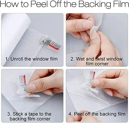 Matte Pure Window Privacy Film Frosted Glass Opaque Sun Blocking Covering Self-Adhesive Vinyl Decals for Bathroom Decoration